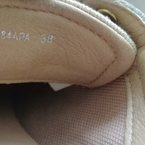 "GEOX" LEATHER SHOES, Size 38, Light gold color - Picture 12 of 12